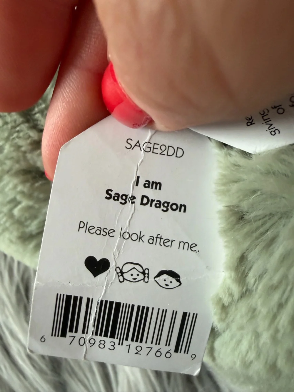 Jellycat Large Sage Dragon